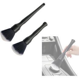 Car Detailing Brush,2Pcs Automotive Detail Cleaning Brushes Soft Auto Detailing Brush Kit Car Detail Cleaning Tool Reusable Car