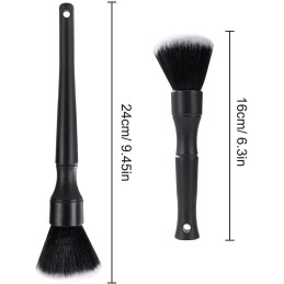 Car Detailing Brush,2Pcs Automotive Detail Cleaning Brushes Soft Auto Detailing Brush Kit Car Detail Cleaning Tool Reusable Car