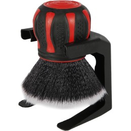 NQEUEPN Car Detail Brush, Red Handle Synthetic Brush with Brush Holder Ultra Soft Detailing Brush for Car Dashboard Central