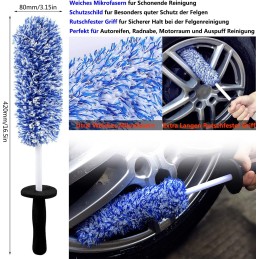 13er Auto Reinigung Bürsten Pinsel Set, mit Detailing Bürsten Reifenbürste Car Duster Brush Mikrofaser Felgenbürste