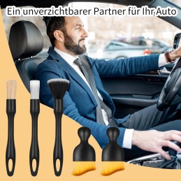 Pinenuts 5 Stück Auto Detailingbürste, Auto Innenreinigung Weiche Bürste, Staubentfernungsbürste für Auto Innenraum, Motorrad,