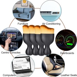 4 Stück Auto Detail Reinigungsbürsten, Auto Innenraum Bürsten mit Weichen Borsten, Auto Detailingbürste Innenraum