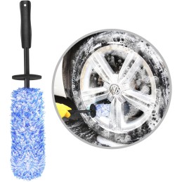 URAQT Car Wheel Brush, No Metal Wheel and Rim Detailing Brush, Car Wheel Cleaning Brush, Soft Dense Alloy Wheel Brush, Suitable