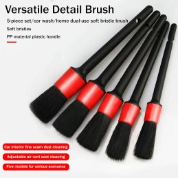 AHXP car detailing brushes detailing brushes, 5 pack car wash brush car detail cleaning brushes for cleaning wheels, engine,