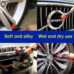 AHXP car detailing brushes detailing brushes, 5 pack car wash brush car detail cleaning brushes for cleaning wheels, engine,