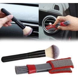 Detailing pinsel auto, 2-Pcs Ultra Soft reinigungspinsel auto Auto Detailingbürste auto pinsel reinigung car detailing brush