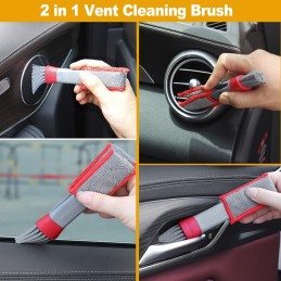 Detailing pinsel auto, 2-Pcs Ultra Soft reinigungspinsel auto Auto Detailingbürste auto pinsel reinigung car detailing brush