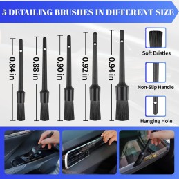 Bemece 12PCS Car Cleaning Tool Kit, Car Detail Cleaning Kit With Car Detailing Brushes, Car Cleaning Tool Set, Perfect For