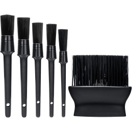 HUSAIHU 6PCS Car Detailing Brush Set, Car Cleaning Brush and Dust Collector, Suitable for Cars, Motorcycles, Tires, Dashboard,