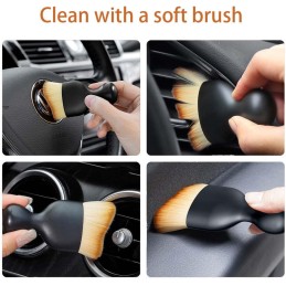 SVOCK 4 Stück Auto Pinsel, Staubpinsel Auto Bürste Innenraum, Car Cleaning Brush Pinsel für Autoreinigung, Auto Putzen Innenraum