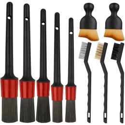 10 Stück Auto Detailing Pinsel Set, Ultrasoft Auto Detail Bürste, Car Reinigungsset, Auto Reinigungsbürsten, Reinigungspinsel