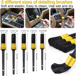 Herrfilk Car Cleaning Set, 20 Pieces Car Care Set, Car Detailing Brush Car Wash Set for Car Cleaning Interior and Exterior, Air