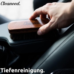 Cleaneed PREMIUM Leder- und Textilbürste – Extra schonend - Einfache Pflege & Reinigung - Reinigungsbürste für Polster, Leder,