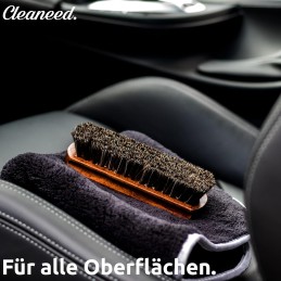 Cleaneed PREMIUM Leder- und Textilbürste – Extra schonend - Einfache Pflege & Reinigung - Reinigungsbürste für Polster, Leder,