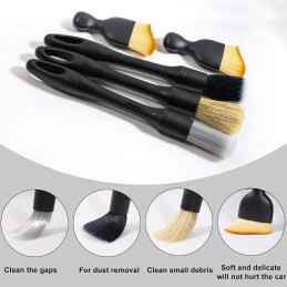 Zhtulck Car Detailing Brushes Set, 7 Pcs Car Interior Cleaning Brush and Microfiber Towel Kit, Soft bristles, Non-Scratch, Car