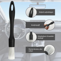 Auto Pinsel Innenraum, 5 Stück Pinsel Autoreinigung, Auto Detailing Pinsel, Reinigungspinsel Auto Set, Auto Bürste, Car Dust