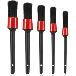 NATUCE 5 Pack Auto Car Detailing Brush Set, Automotive Detail Cleaning Brushes for Cleaning Engine Bay, Wheels, Interior,