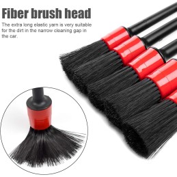 NATUCE 5 Pack Auto Car Detailing Brush Set, Automotive Detail Cleaning Brushes for Cleaning Engine Bay, Wheels, Interior,