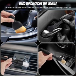 Gowkeey 5 Stück Auto Detailingbürste Auto Detailingbürste Auto Reinigungsbürsten Ultrasoft Auto Reinigungspinsel Premium