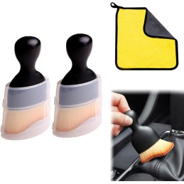 2 PCS Auto Detailingbürste,Auto Reinigungsbürsten,Car Interior Detailing Brushes,Auto Detail Cleaning Brush,Auto Innenreinigung