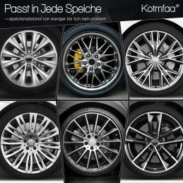 Auto Mikrofaser Felgenbürste extra dünn mit Detailing Pinsel, Lang Flach Alufelgen Felgenreiniger Bürste Wheel Brush für eine