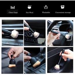 lohill Auto Detailingbürste staubpinsel,4 Stück Auto Reinigungsbürsten Car Interior Detailing Brushes reinigungspinsel, Auto