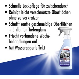 SONAX XTREME BrilliantShine Detailer (750 ml) schnelle, schonende und gründliche Lackpflege für zwischendurch | Art-Nr. 02874000