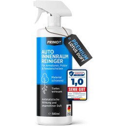 PRINOX® Profi Auto Innenraum Reiniger Set 500ml - Cockpitpflege für die Innen Reinigung von Kunststoff, Polster, Leder &