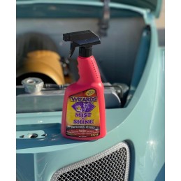 Wizards Mist-N-Shine Professional Detailer - Multi-Use Glass Cleaner for Vehicles - Adds Gloss to Paint, Chrome and Glass - 22