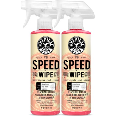 Chemical Guys WAC_202_16 Speed Wipe Quick Detailer, Safe for Cars, Trucks, SUVs, Motorcycles, RVs & More, 16 fl oz, Cherry Scent