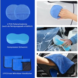 Auto Reinigungsset, 31Pcs Autopflege Set Auto Detailingbürste Auto Wäsche Set Staubentfernungsbürste für Auto Innenraum und