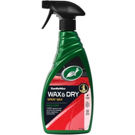 Turtle Wax 51800 Wax It Wet Car Spray Wax Cleaning Protection and Instant Shine 500ml, White