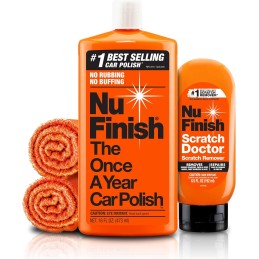 Nu Finish 5-in-1 Complete Detailer Spray with Towel, Preserves and Protects Car Detailing, Includes 1 Microfiber Towel, 22 Oz