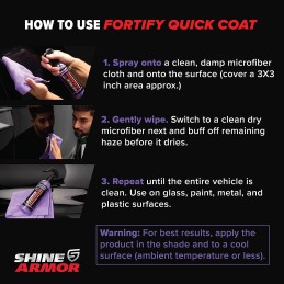 SHINE ARMOR Ceramic Coating Fortify Quick Coat Car Wax Polish Spray Waterless Wash & Wax Hydrophobic Top Coat Polish & Polymer