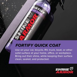 SHINE ARMOR Ceramic Coating Fortify Quick Coat Car Wax Polish Spray Waterless Wash & Wax Hydrophobic Top Coat Polish & Polymer