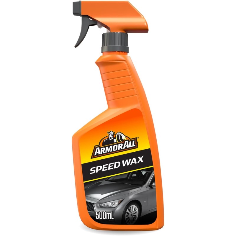 Armor All, Speed Wax Spray, Contains Carnauba Oil For a Shiny Finish, Restores and Protects your Car, Removes Dirt Between