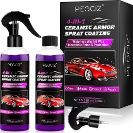 Premium Wax Spray Ceramic Spray Coating Waterless Car Wash Cleaner 4 IN 1 Car Nano Headlight Repair Cleaner Scratch Remover Car