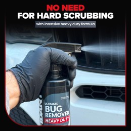 Carfidant Bug Remover Heavy Duty Spray for Cars Exterior with Microfiber - Easily and Powerful Clean Bug Splatter, Bird Poop