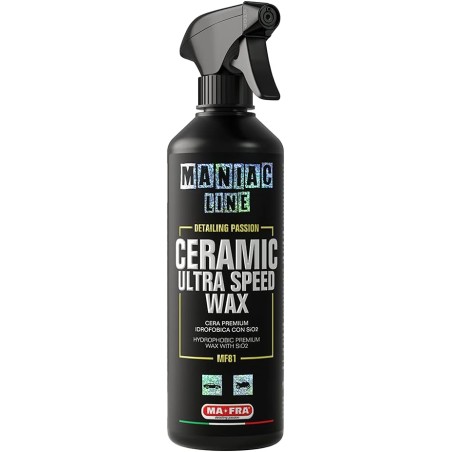 Ma-Fra , Maniac Car Detailing Line, Ceramic Ultra Speed Wax, Premium-Wachs mit SiO2, Wachsversiegelung, schafft einen