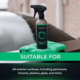 Amplify Ceramic Detailer: Quick & Easy Gloss Enhancement | Streak-Free, Hydrophobic Formula | Safe on All Vehicles | 16oz