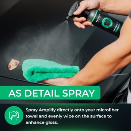 Amplify Ceramic Detailer: Quick & Easy Gloss Enhancement | Streak-Free, Hydrophobic Formula | Safe on All Vehicles | 16oz