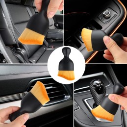 VFANDV Auto Detailingbürste, 5 Stück Auto Reinigungspinsel Car Innenraum Staubkehrende Weiche Bürste Detailing Pinsel Set