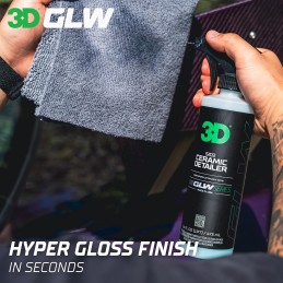 3D Ceramic Detailer, GLW Series | Hyper Gloss Finish | SiO2 Peak Hydrophobic Top Coat | Extends Life of Waxes, Sealants,