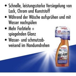 SONAX XTREME Spray+Seal (750 ml) schnelle, einfache und leistungsstarke Spray-Versiegelung während der Wäsche | Art-Nr. 02434000