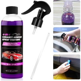 Ceramic Coating Car Wax Spray 4 in 1 Hydrophobic Car Repair, Polish, Waterless Car Wash, and Shine, 100ML Polymer Sealent Top