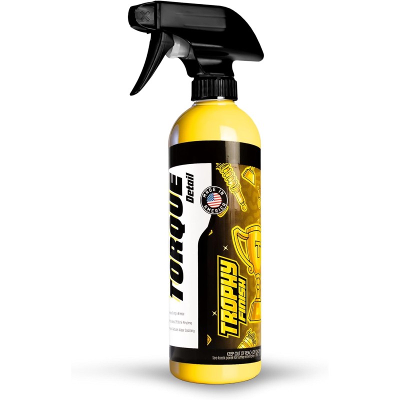 Torque Detail Trophy Finish 16oz - Quick Detailer, Shine Enhancer Spray - Versatile Formula, Drying Aid, Detail Spray, Glass