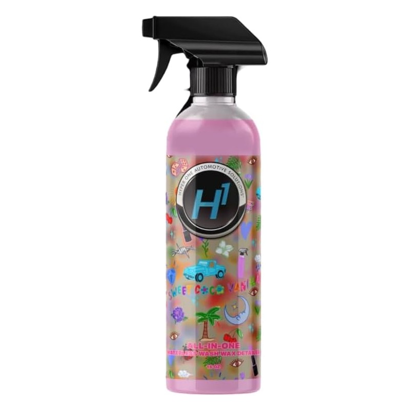 Hyper One Waterless Car Wash and Wax Spray - All-in-One High Gloss Detailing for Car Interior & Exterior - Long Lasting UV Car