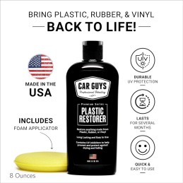 CAR GUYS Plastic Restorer | Bring Plastic, Rubber, and Vinyl Back to Life! | User Friendly Trim Restorer | Safe Auto Detailing