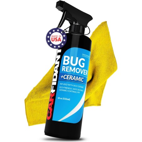 Carfidant Bug Remover for Cars Exterior with Ceramic Coating - Easily and Safely Clean Bug Splatter, Bird Poop from Paint,