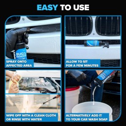 Carfidant Bug Remover for Cars Exterior with Ceramic Coating - Easily and Safely Clean Bug Splatter, Bird Poop from Paint,